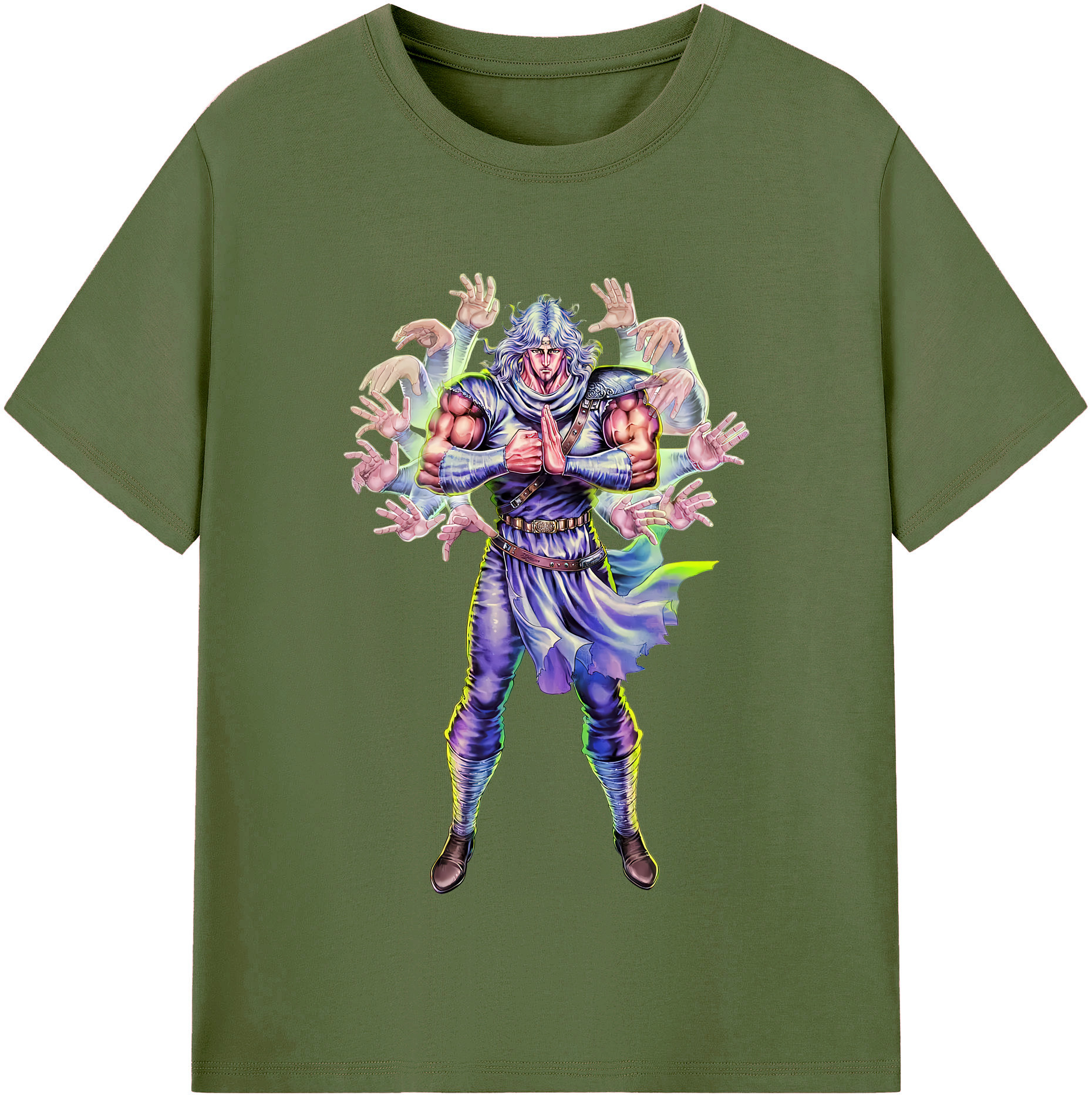 （画像用） 北斗の拳 Fist of the North Star 綿100％半袖Tシャツ（フロントプリント）